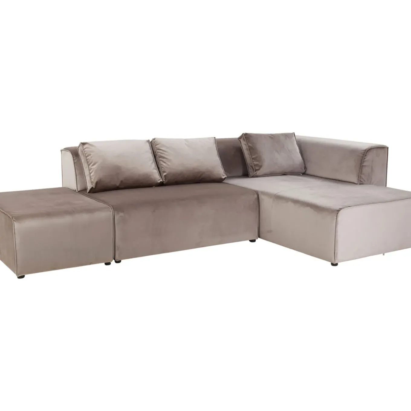 Canapés D Angle Infinity Velvet Taupe Droite