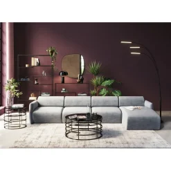 Canapés D Angle Lucca Gris Droite 331Cm