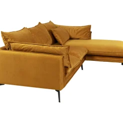 Canapés D Angle Monza Droite Velours Curry 296Cm