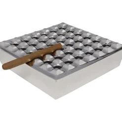 Cendrier Soho Carre Argente 25X25Cm