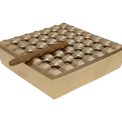 Cendrier Soho Carre Laiton 25X25Cm