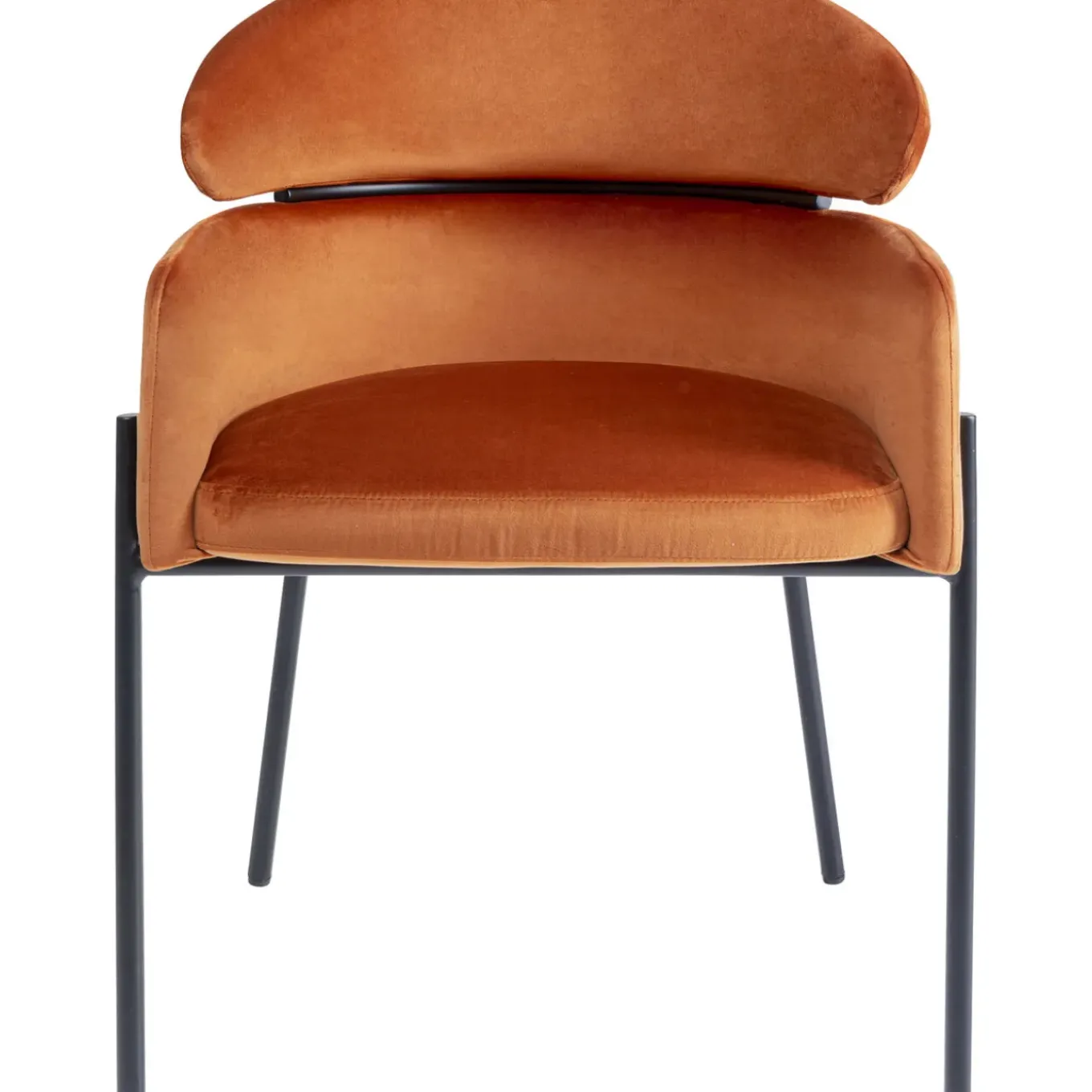 Chaise A. Acc. Alexia.Velours Orange