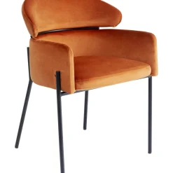 Chaise A. Acc. Alexia.Velours Orange