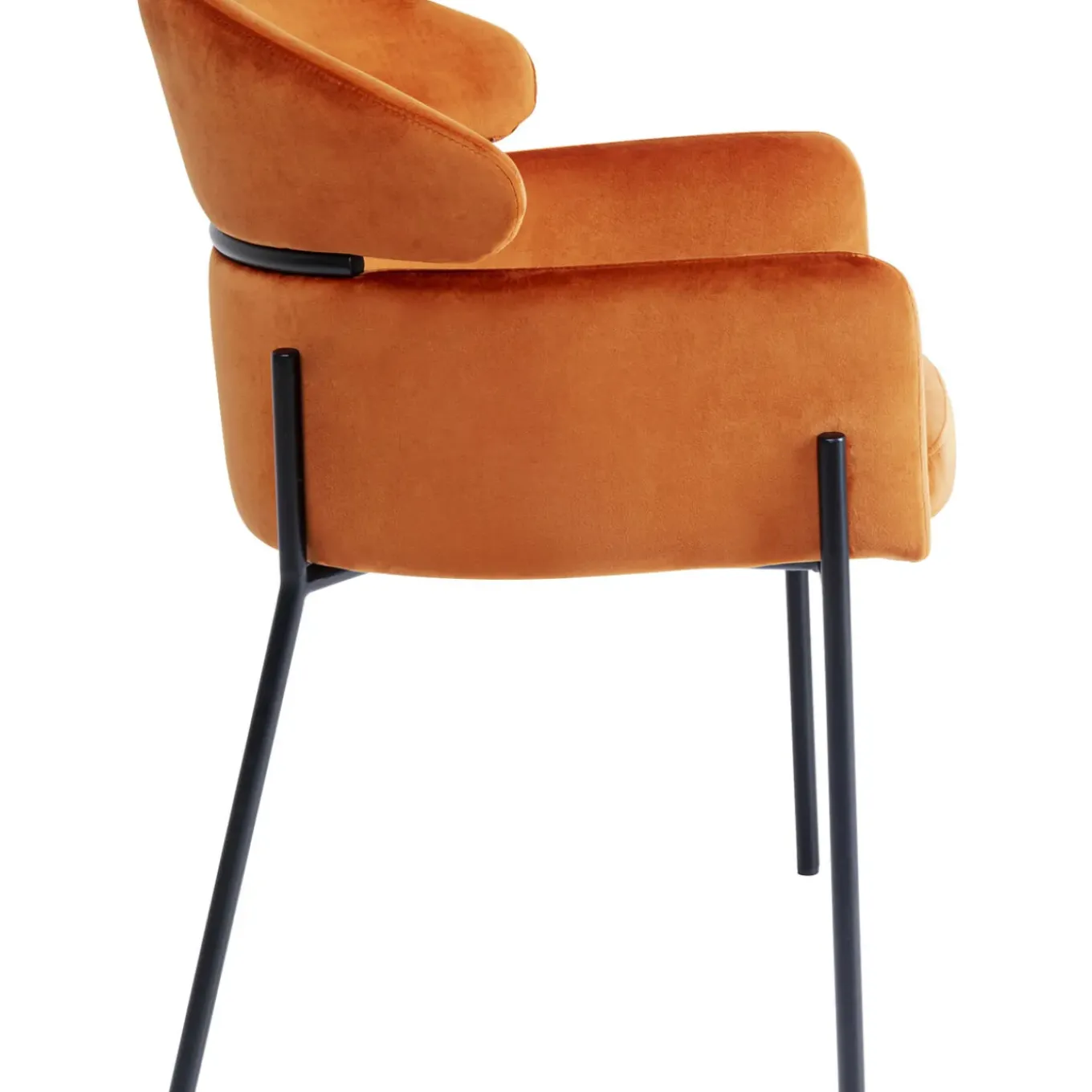 Chaise A. Acc. Alexia.Velours Orange