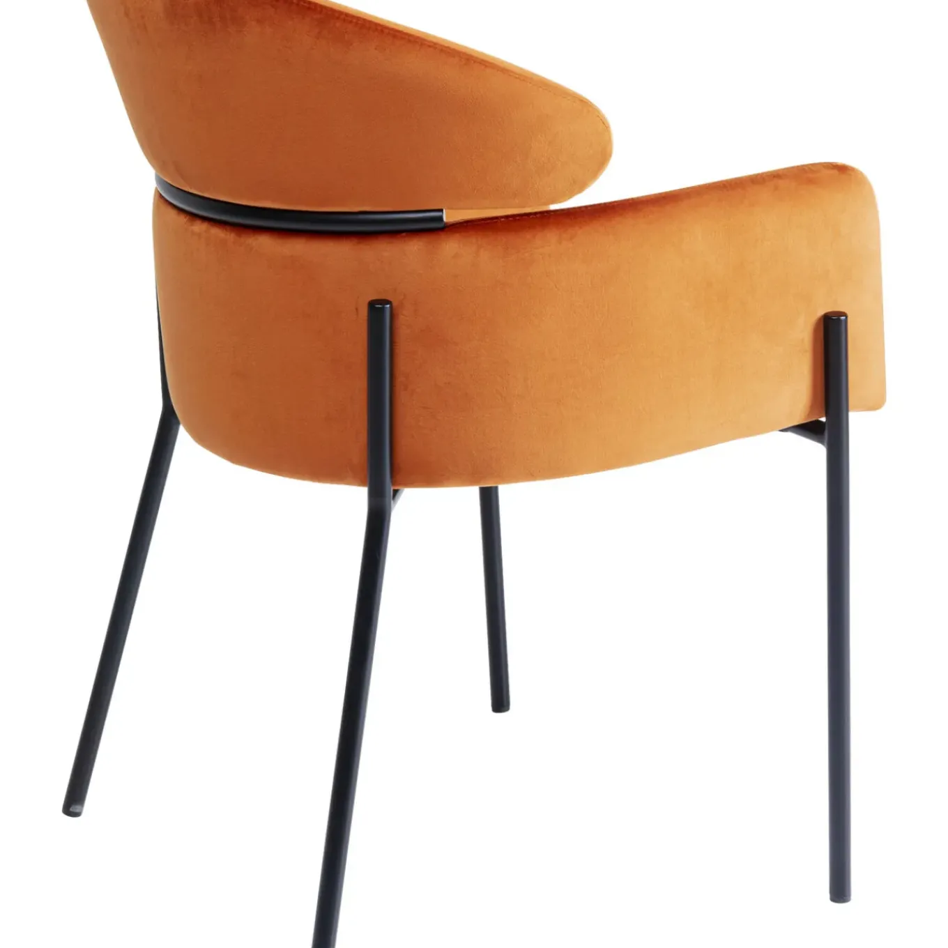Chaise A. Acc. Alexia.Velours Orange