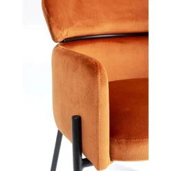 Chaise A. Acc. Alexia.Velours Orange