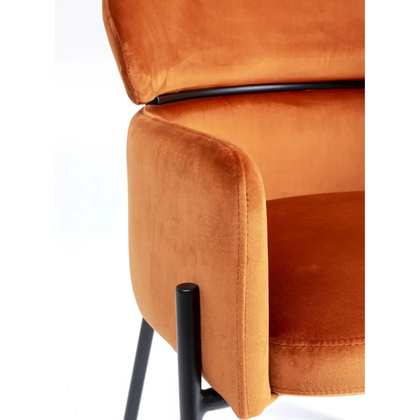 Chaise A. Acc. Alexia.Velours Orange