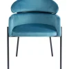 Chaise A. Acc. Alexia.Velours Bleu