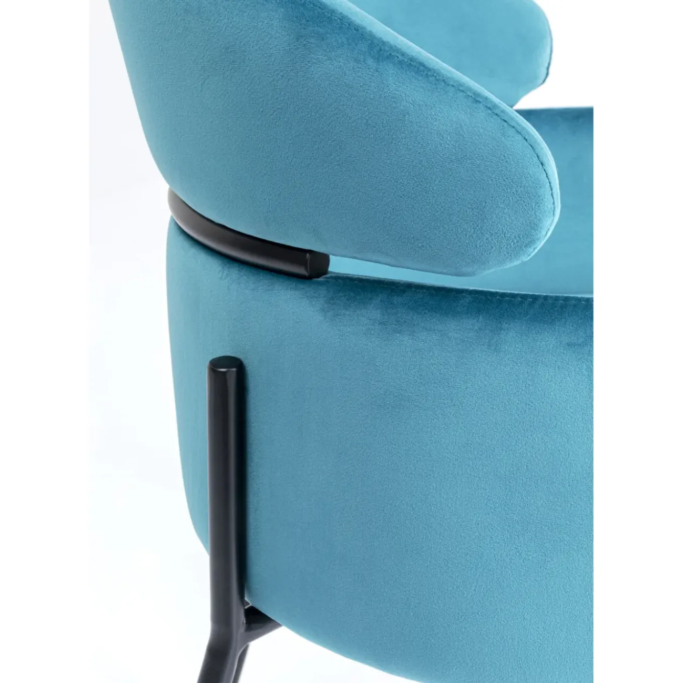 Chaise A. Acc. Alexia.Velours Bleu