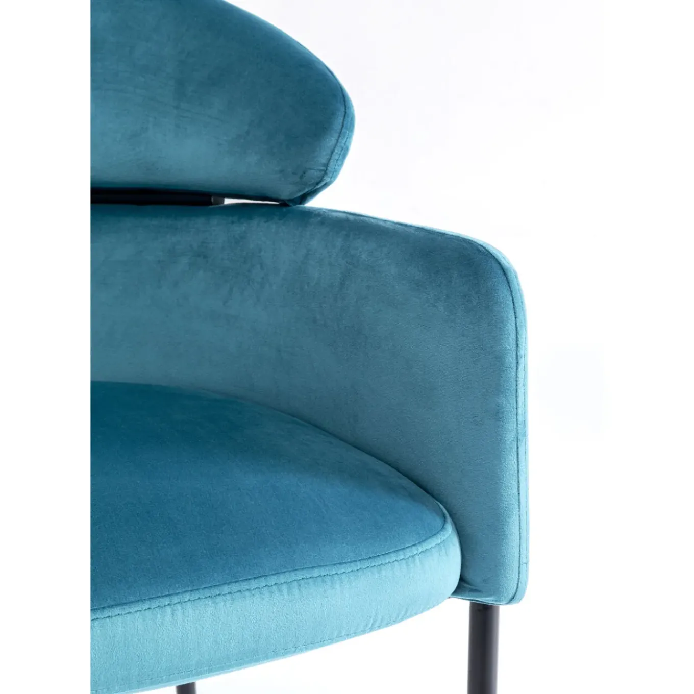 Chaise A. Acc. Alexia.Velours Bleu