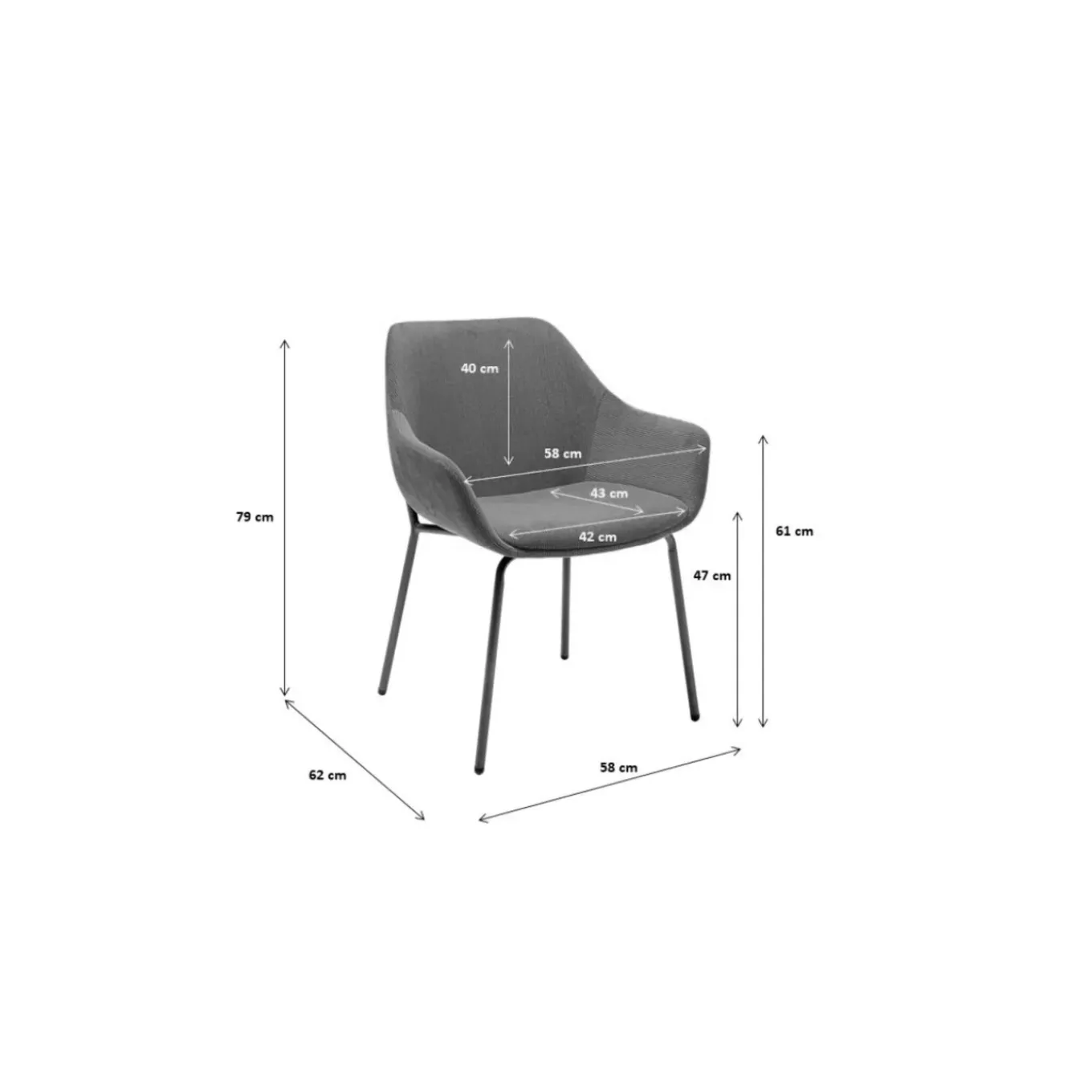 Chaise A. Acc. Avignon Vert