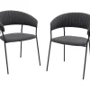 Chaise A. Acc. Belle Anthracite (2/Set)