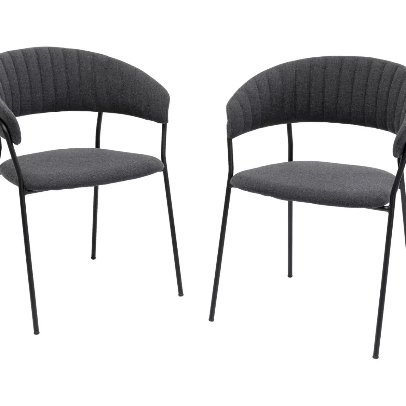 Chaise A. Acc. Belle Anthracite (2/Set)