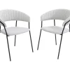 Chaise A. Acc. Belle Gris Clair (2/Set)