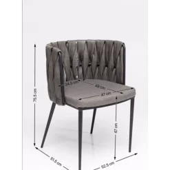 Chaise A. Acc. Cheerio Gris Av. Coussin