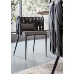 Chaise A. Acc. Cheerio Gris Av. Coussin