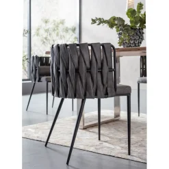Chaise A. Acc. Cheerio Gris Av. Coussin