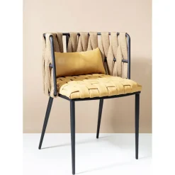 Chaise A. Acc. Cheerio Jaune A.Coussin
