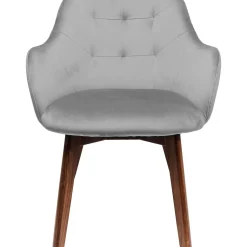 Chaise A. Acc. Dark Lady Velours Gris