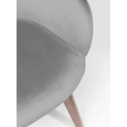 Chaise A. Acc. Dark Lady Velours Gris