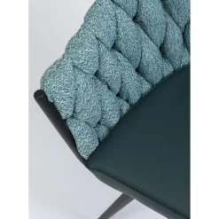 Chaise A. Acc. Knot Bleu Petrole
