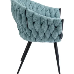 Chaise A. Acc. Knot Bleu Petrole