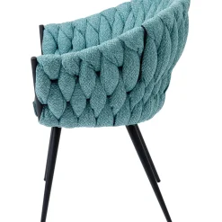 Chaise A. Acc. Knot Bleu Petrole