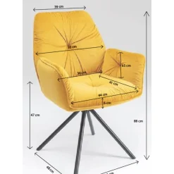 Chaise A. Acc. Mila.Jaune