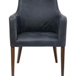Chaise A. Acc. Mode Cuir Anthracite