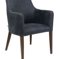 Chaise A. Acc. Mode Cuir Anthracite