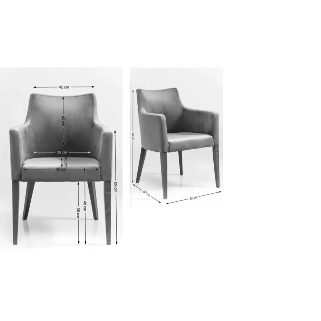 Chaise A. Acc. Mode Sublime/Maron Fonce