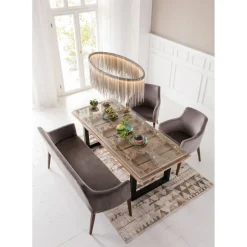 Chaise A. Acc. Mode Velours Gris
