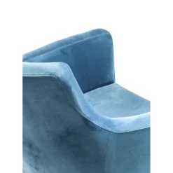 Chaise A. Acc. Mode Velours Petrole