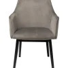 Chaise A. Acc. Modino Velours Gris