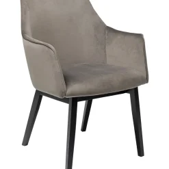 Chaise A. Acc. Modino Velours Gris