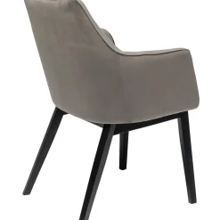 Chaise A. Acc. Modino Velours Gris