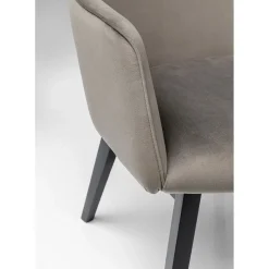 Chaise A. Acc. Modino Velours Gris