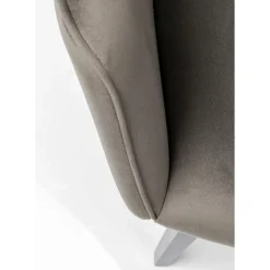 Chaise A. Acc. Modino Velours Gris