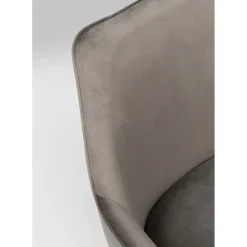 Chaise A. Acc. Modino Velours Gris