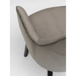 Chaise A. Acc. Modino Velours Gris