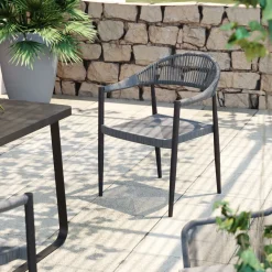 Chaise A. Acc. Palma Gris