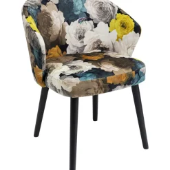 Chaise A. Acc. Peony Flower Jaune