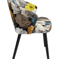 Chaise A. Acc. Peony Flower Jaune