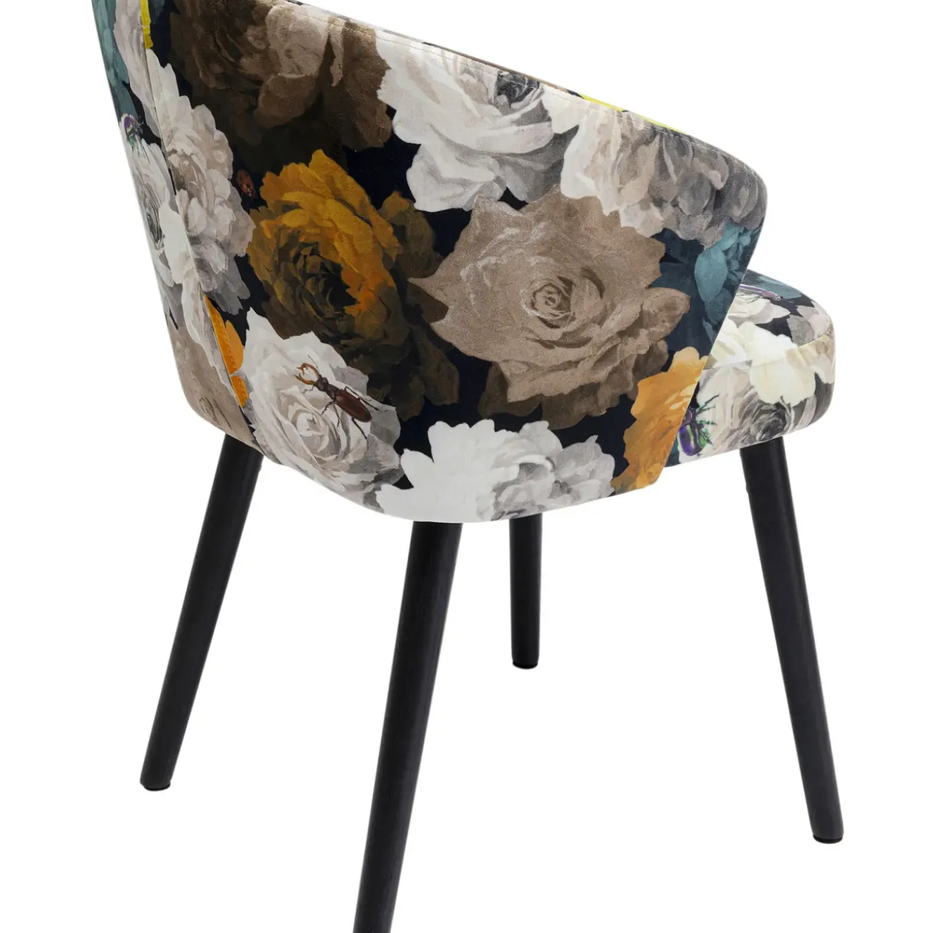 Chaise A. Acc. Peony Flower Jaune