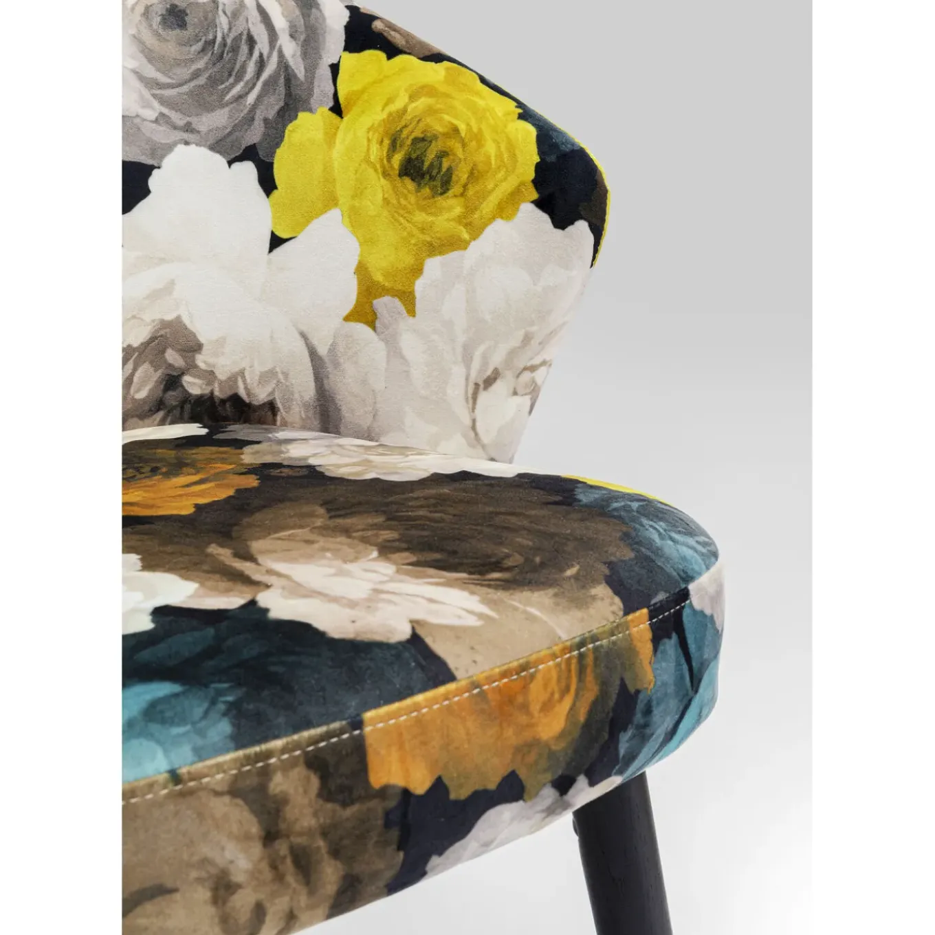 Chaise A. Acc. Peony Flower Jaune