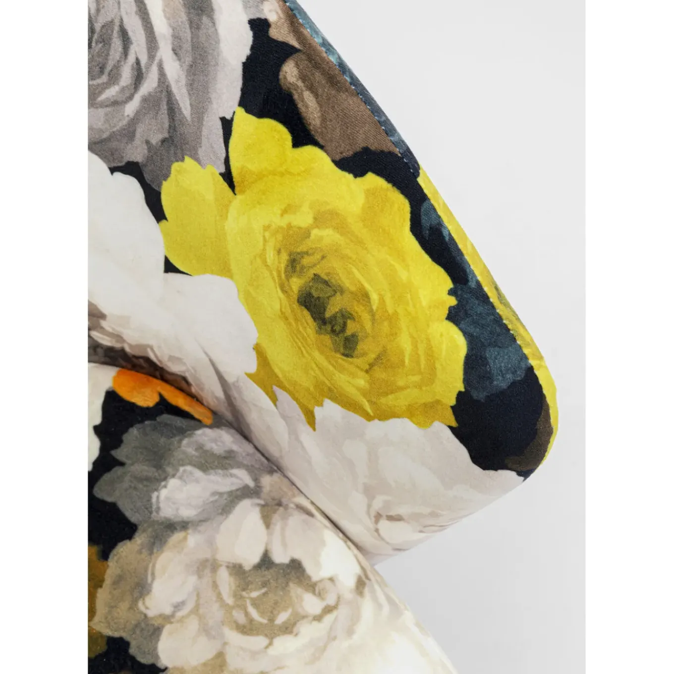 Chaise A. Acc. Peony Flower Jaune