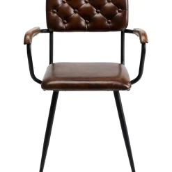 Chaise A. Acc. Salsa.Cuir Marron