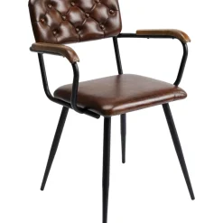 Chaise A. Acc. Salsa.Cuir Marron