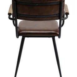 Chaise A. Acc. Salsa.Cuir Marron