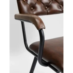 Chaise A. Acc. Salsa.Cuir Marron